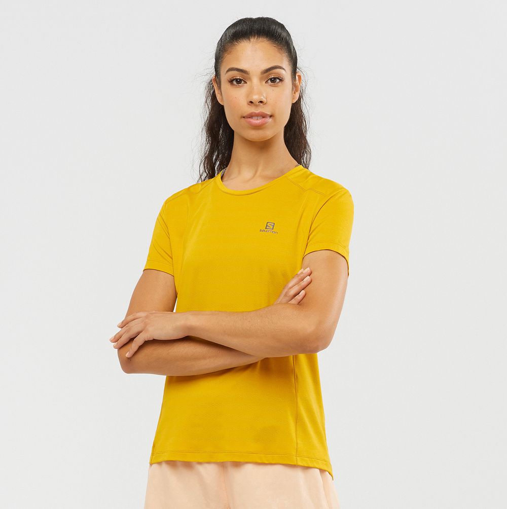 Camisetas Salomon Mujer Amarillo - Salomon Argentina XA W,896471-RPN